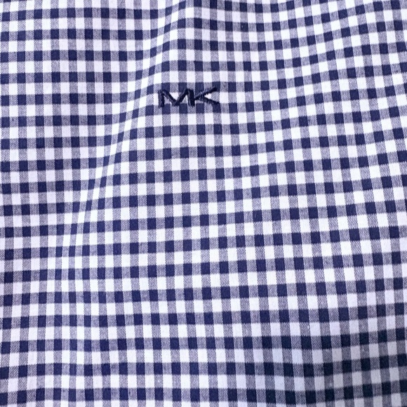 Michael Kors Blue and White Gingham Shirt - Picture 4 of 5